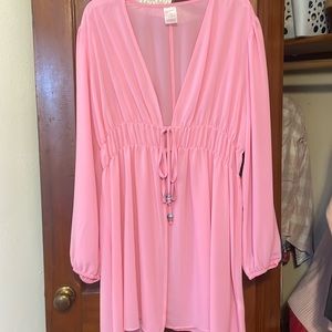 No boundaries, sheer pink top